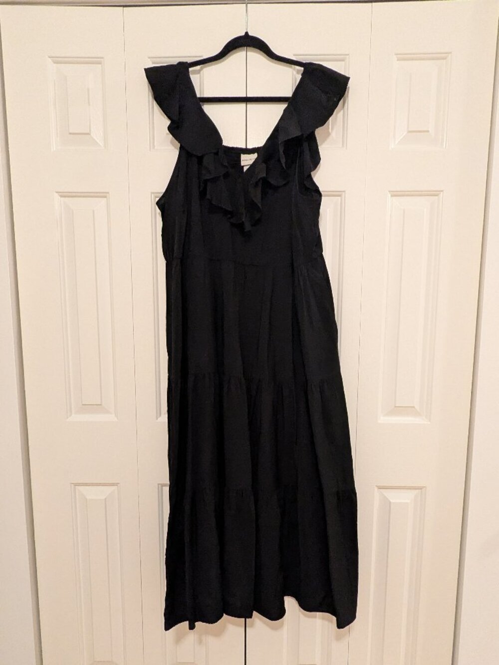 AVA & VIV Black Tiered Ruffle Maxi Dress – Size 2X – Sleeveless - Picture 1 of 4